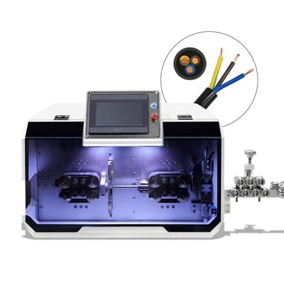 সম্পূর্ণ স্বয়ংক্রিয় মাল্টি - কোর শিল্ডড কেবল তারের পিভিসি শেথড কেবল কাটিয়া স্ট্রিপিং মেশিন